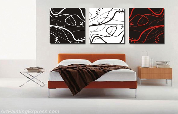 Abstract Canvas Prints Set of 3 Modern Wall Art Paintings FACP236