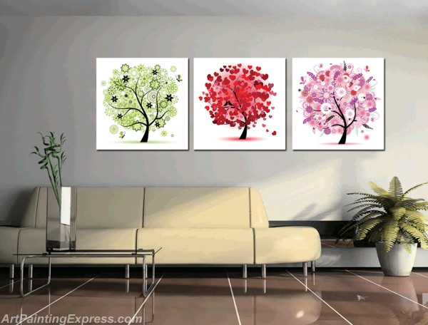 Abstract Canvas Prints Set of 3 Modern Wall Art Paintings FACP243