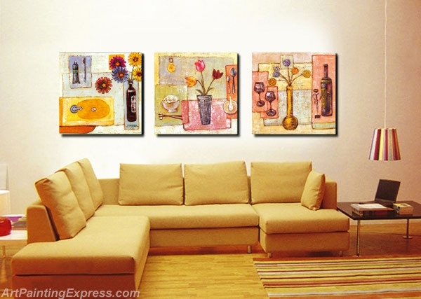 Abstract Canvas Prints Set of 3 Modern Wall Art Paintings FACP244