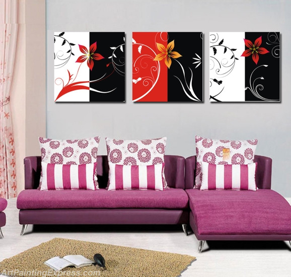 Abstract Canvas Prints Set of 3 Modern Wall Art Paintings FACP255