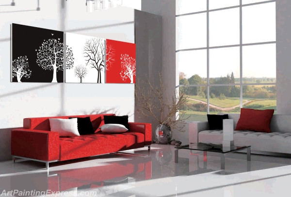 Abstract Canvas Prints Set of 3 Modern Wall Art Paintings FACP256