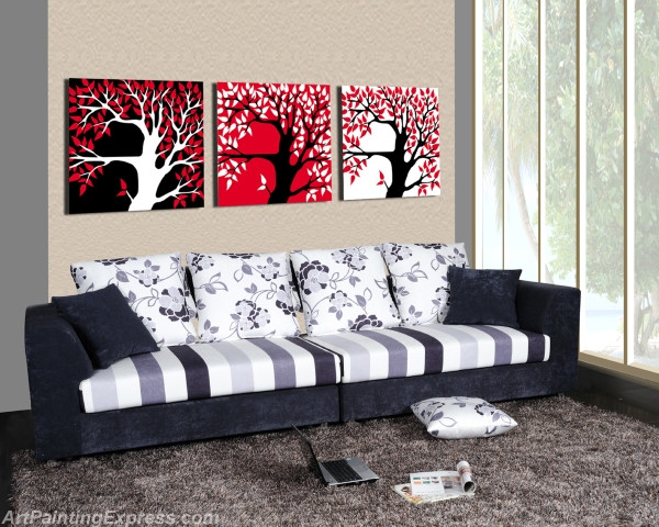 Abstract Canvas Prints Set of 3 Modern Wall Art Paintings FACP261