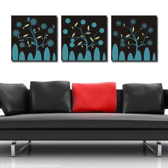 Abstract Canvas Prints Set of 3 Modern Wall Art Paintings FACP264