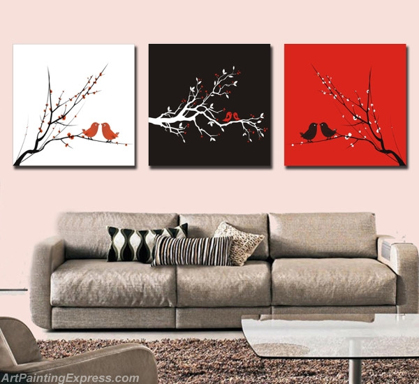 Abstract Canvas Prints Set of 3 Modern Wall Art Paintings FACP265