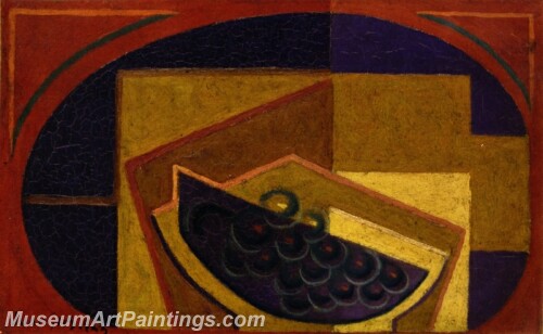 Abstract Painting Black Grapes