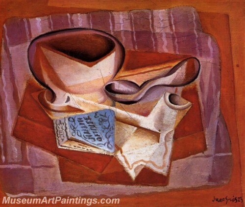 Abstract Painting Bowl Book and Spoon