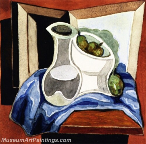 Abstract Painting Compotier and Carafe