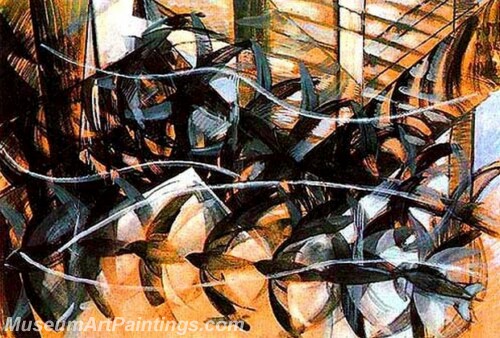 Abstract Painting Flight of the Swallows