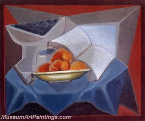 Abstract Painting Fruit and Book