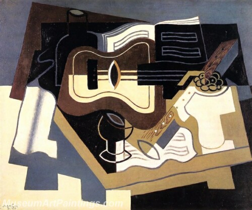 Abstract Painting Guitar with Clarinet