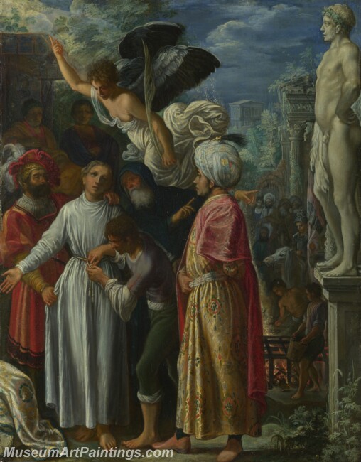 Adam Elsheimer Saint Lawrence prepared for Martyrdom Painting