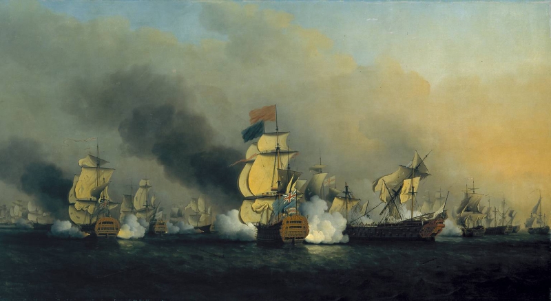 Admiral Anson's Action off Cape Finisterre by Samuel Scott