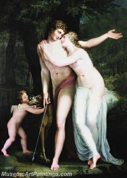 Adonis and Venus with Cupid Painting