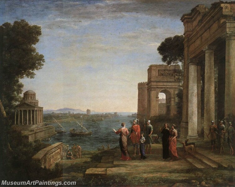 Aeneass Farewell to Dido in Carthago Painting