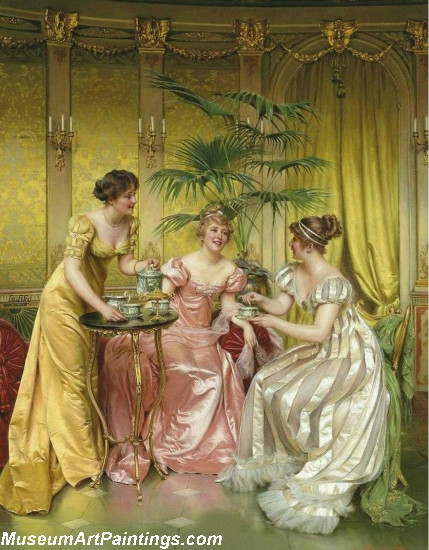 Afternoon Tea Painting by Charles Joseph Frederick