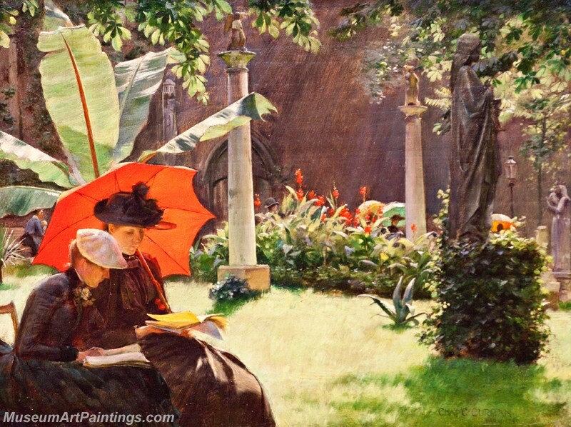 Afternoon in the Cluny Garden Paris Painting