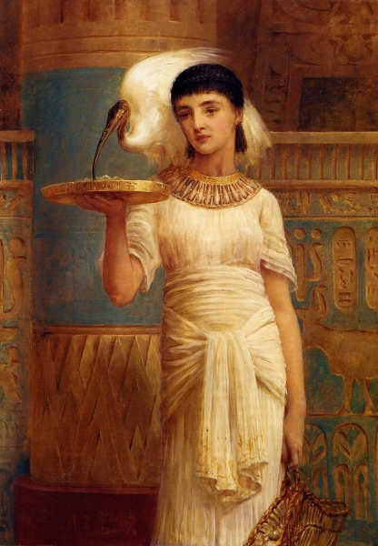 Alethe Attendent of the Sacred Ibis by Edwin Long