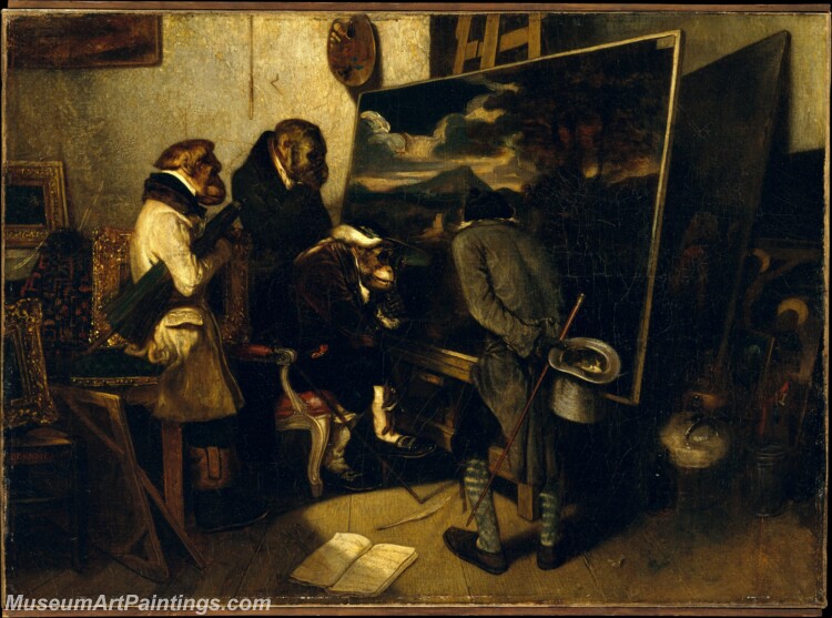 Alexandre Gabriel Decamps The Experts Painting