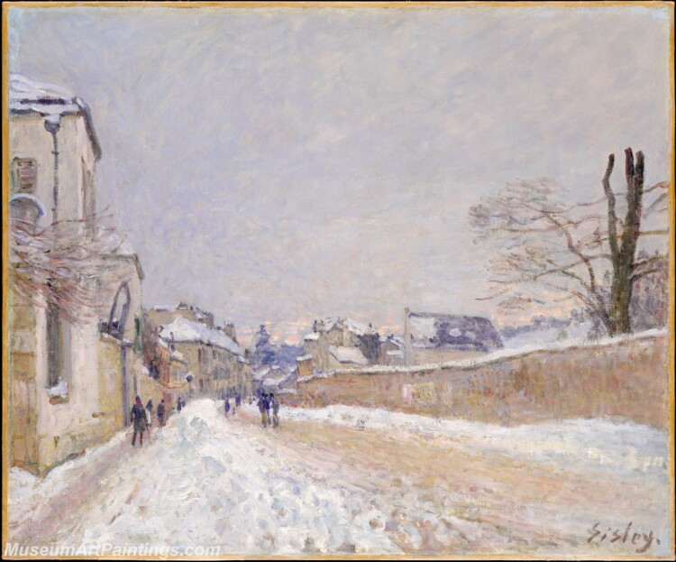 Alfred Sisley Rue Eugene Moussoir at Moret Winter Painting