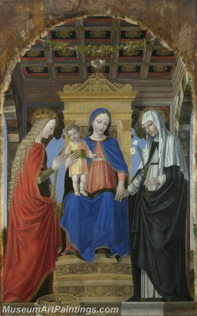 Ambrogio Bergognone The Virgin and Child with Saints Painting