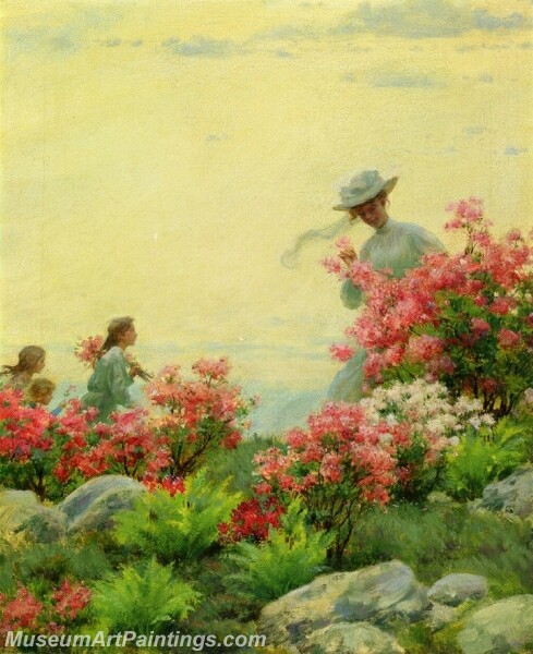 Among the Wild Azaleas Painting