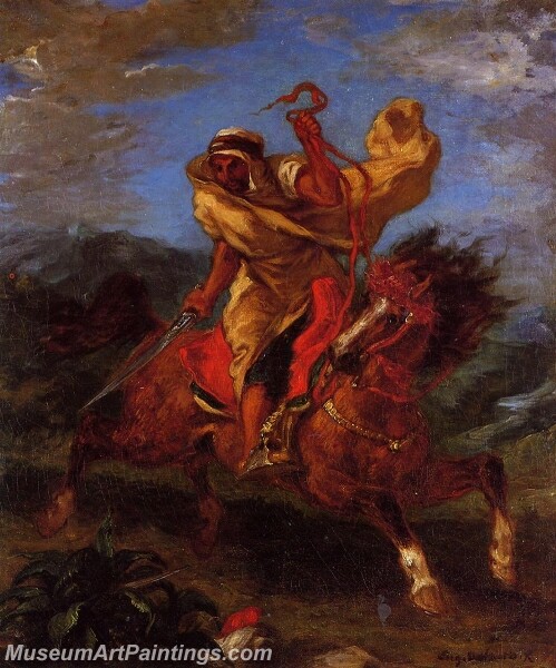 An Arab Horseman at the Gallop Painting