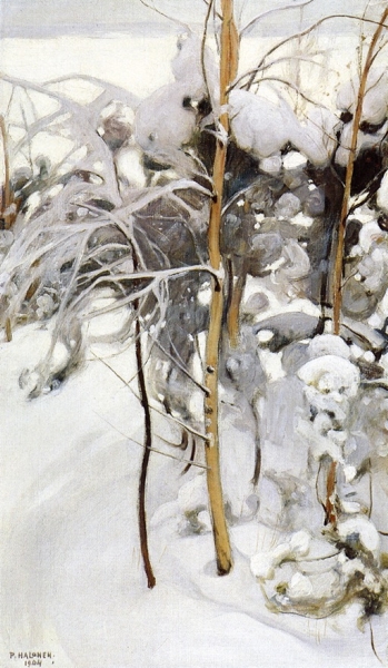 An Orchard in Winter by Pekka Halonen