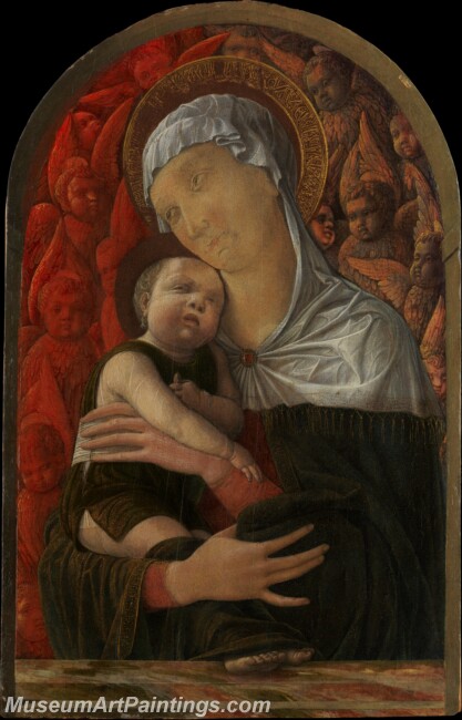 Andrea Mantegna MadoAnna and Child with Seraphim Painting