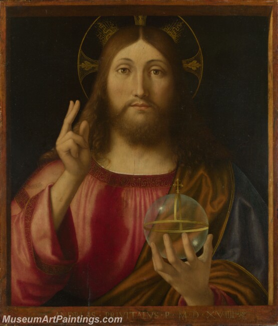 Andrea Previtali Salvator Mundi Painting