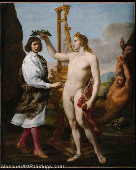 Andrea Sacchi Marcantonio Pasqualini Crowned by Apollo Painting