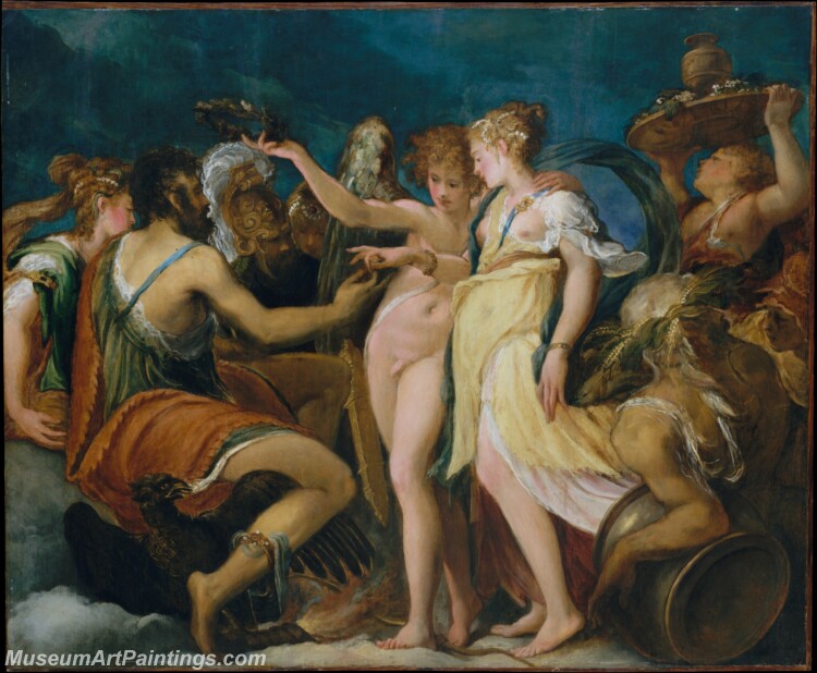 Andrea Schiavone The Marriage of Cupid and Psyche Painting