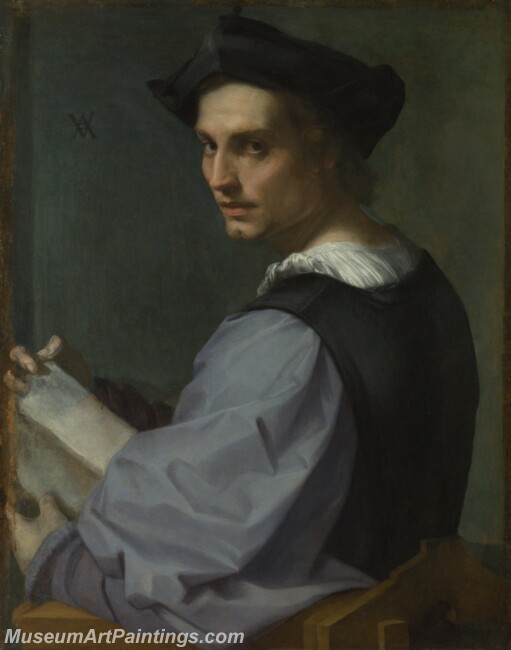 Andrea del Sarto Portrait of a Young Man Painting