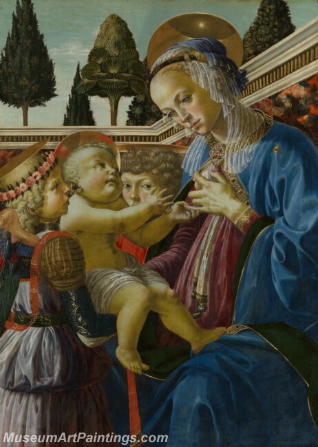 Andrea del Verrocchio The Virgin and Child with Two Angels Painting