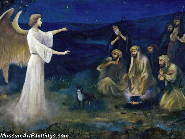 Angel Announcing Birth Of Christ Painting