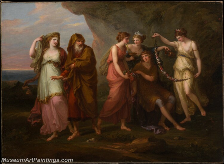 Angelica Kauffmann Telemachus and the Nymphs of Calypso Painting