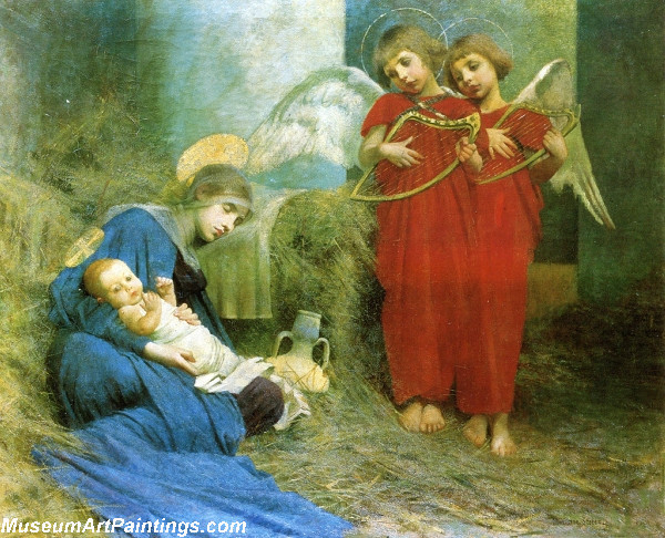 Angels Entertaining the Holy Child Painting