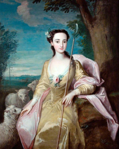 Anne Fairfax as a Shepherdess by Philipe Mercier