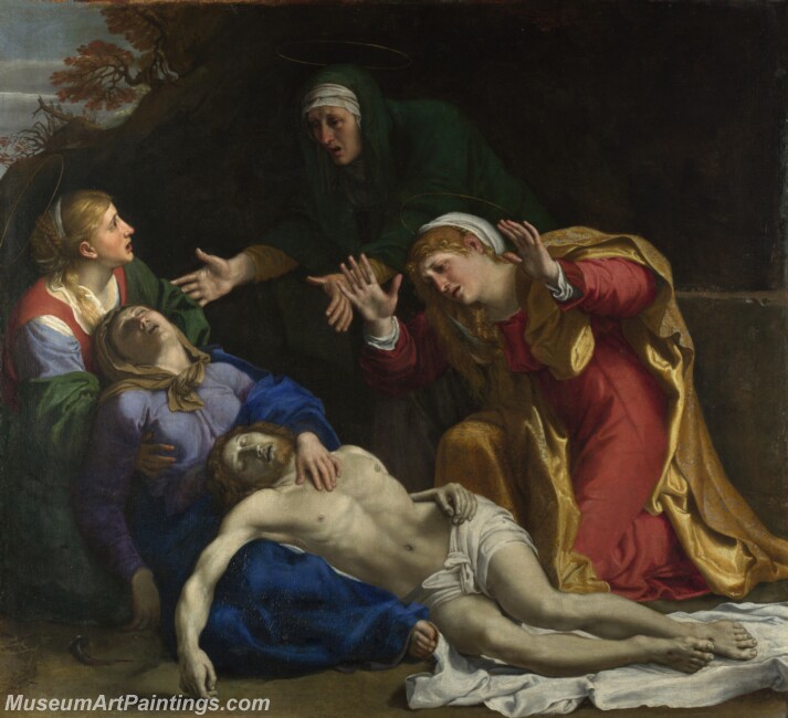 Annibale Carracci The Dead Christ Mourned The Three Maries Painting