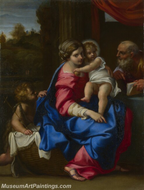 Annibale Carracci The Holy Family with the Infant Saint John the Baptist Painting