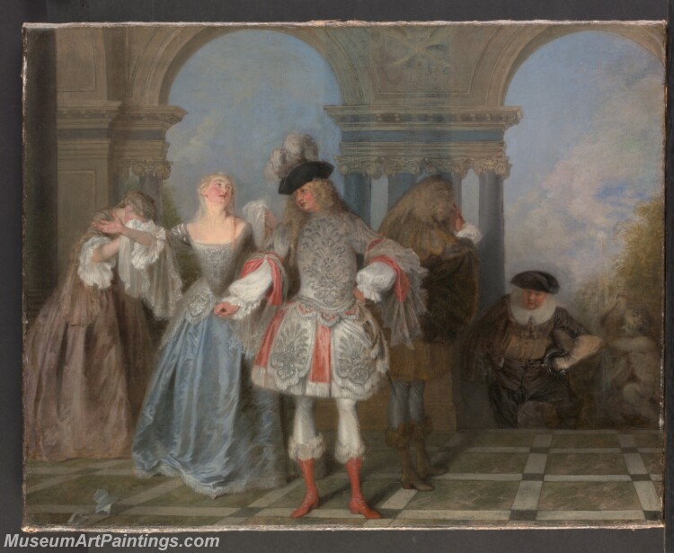 Antoine Watteau The French Comedians Painting