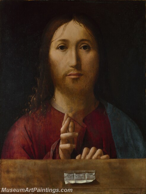 Antonello da Messina Christ Blessing Painting