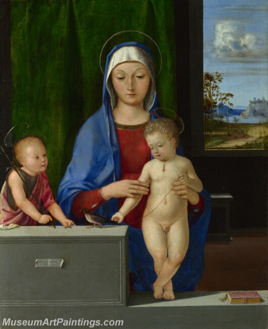 Antonio de Solario The Virgin and Child with Saint John Painting