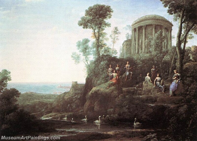 Apollo and the Muses on Mount Helion Painting