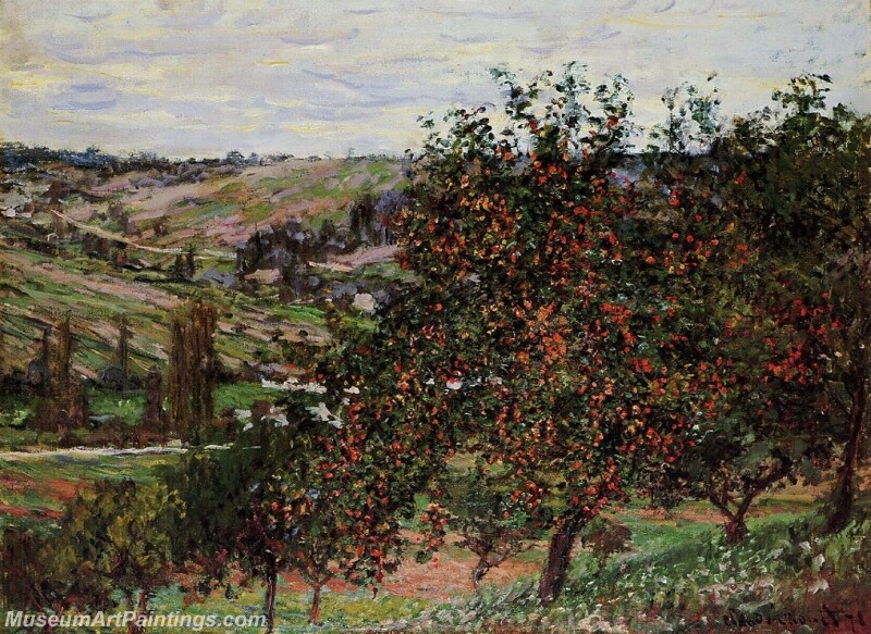 Apple Trees near Vetheuil Painting