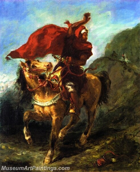 Arab Chieftain Signaling to His Companions Painting