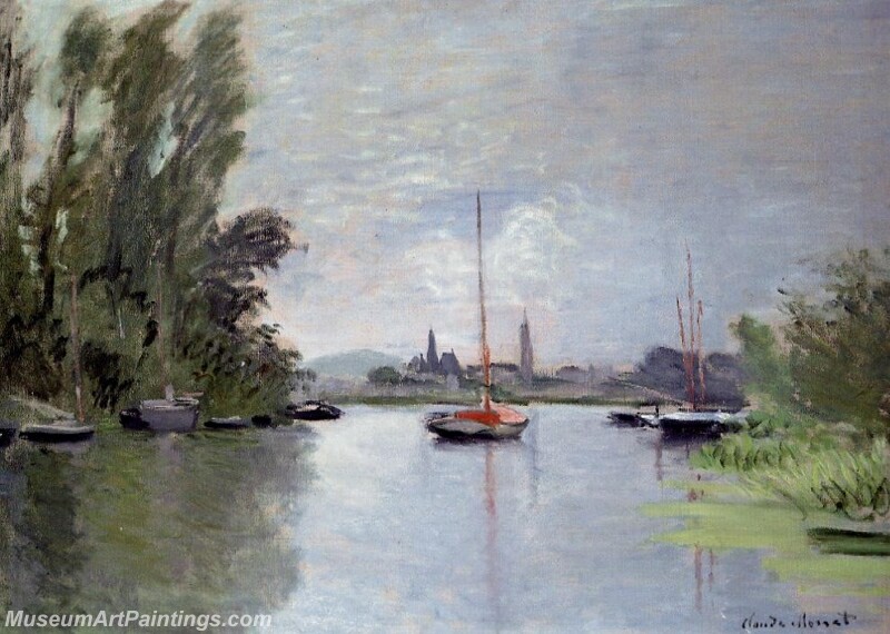 Argenteuil Seen from the Small Arm of the Seine Painting