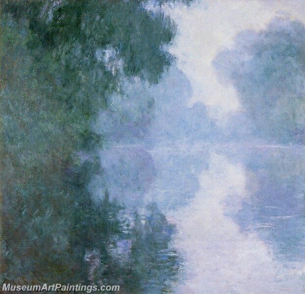 Arm of the Seine near Giverny in the Fog Painting