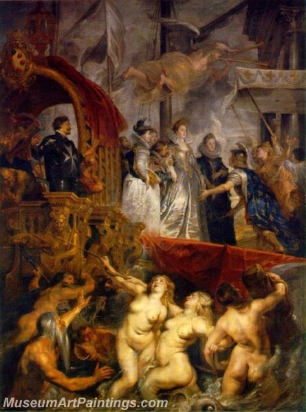 Arrival of Marie de Medici at Marseilles Painting