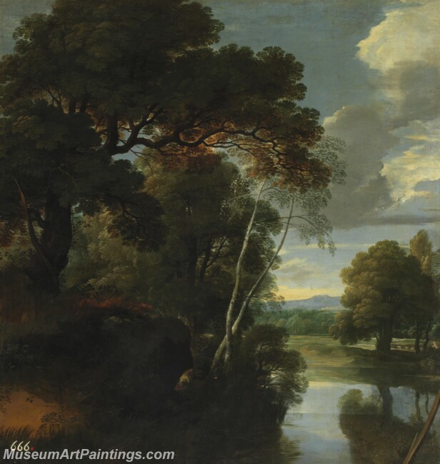 Arthois Jacques d Paisaje con un rio Painting