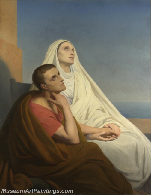 Ary Scheffer Saints Augustine and Monica Painting